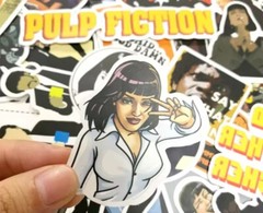 Pulp Fiction Stickers 50pk Mixed Movie Themed Pulp Fiction Random Funny Stickers