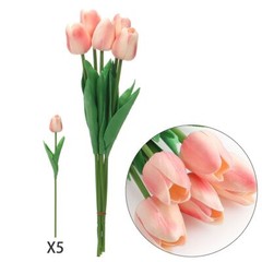 5/10pack Artificial Fake Tulip Flowers Real Touch Pop Wedding Floral Home Decor