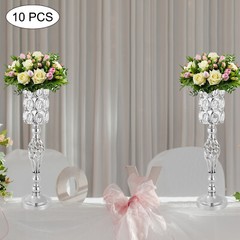 10Pcs Metal Wedding Table Centerpieces Crystal Flower Vase Stand Party Decor