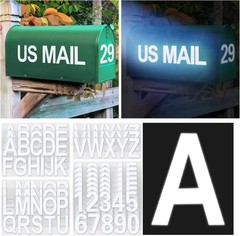 148 pcs 3 Inch Reflective Waterproof Mailbox Letters and Numbers Stickers