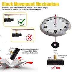 DIY Clock Movement Quartz Mechanism Wall Replacement Repair Tool Parts Motor Kit
