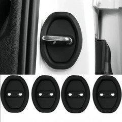 4PCS Car Door Strike Protector – Silicone Silent Latch Guard & Rust Stopper