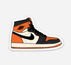 3″ Jordan 1 Sticker Sneakers Nike Decal Matte Finish Chicago Bred Mocha Royal
