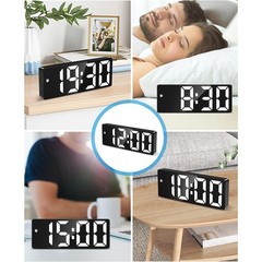 Digital Alarm Clock, Version] LED Clock for Bedroom, Electronic Desktop Clock