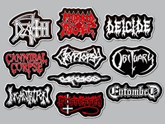 Death Metal Sticker Lot (10 Pack) SET 1 cannibal corpse morbid angel carcass