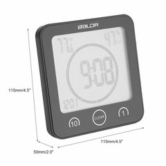 Baldr Shower Clock Timer Bathroom Water Resistant Countdown Suction Cup Hanging