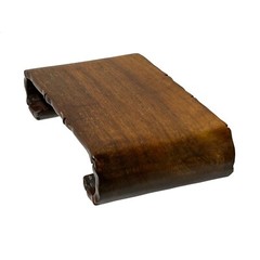 5″ Brown Wood Scroll Legs Rectangular Display Stand Riser Easel ws4032