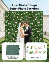 Gorgeous 3D Silk Flower Wall Backdrop Panels – 2 PCS, 2×8 Ft for Events