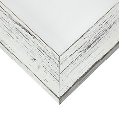 Craig Frames Jasper, 1.5″ Rustic Country Marshmallow White Picture Frame