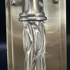 UTTERMOST CAMPANIA Single Light Sconces Sculpted Clear Acrylic Accents Stainless