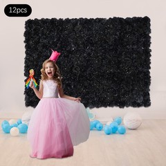 12Pcs Flowers Wall Panels Artificial Backdrop Hydrangeas Dahlias Roses Panels