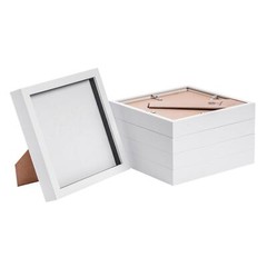 5x 3D Box Photo Frames Standing Hanging Craft Shadow Picture Frame 8 x 8″ White
