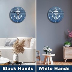 Small Cute 8″ Anchor Wall Clock – Rustic Patina Finish