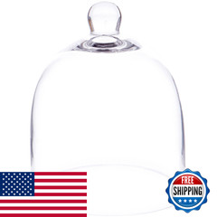 Plymor 6 X 7 Bell Jar Glass Display Dome Cloche Small – Interior Size 5.75 Inch