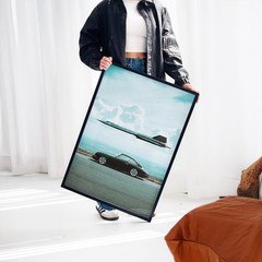 Porsche 911 vs SR-71 Blackbird Poster – Vintage Automotive & Aviation Wall Art