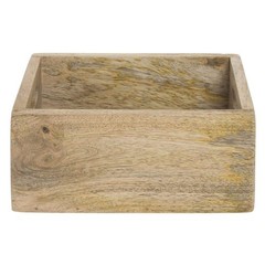 HUBERT® Condiment Caddy Solid Wood – 8 7/8″ L x 6 1/2″ W x 4 1/8″ H