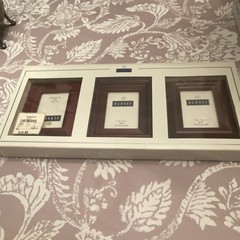 Burnes of Boston 3-Photo Collage Frame for 2×3 Photos Brown White Wood Rectangle