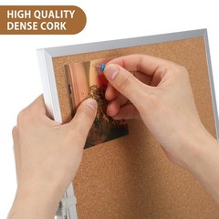 2 PCS 9.8×9.8 Inch Double Sided Desktop Cork Bulletin Board Aluminum Border