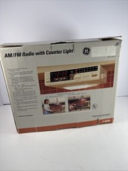 Vintage New Open Box GE Spacemaker AM FM Clock Radio Under Cabinet Light 7-4230