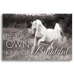 Horse Canvas Art Print Own Kind of Beautiful – with or without message. 4 Sizes.