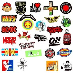 US 100PCS Rock Band Stickers Lot Punk Music Heavy Metal Bands Sticker Decal