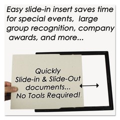 NuDell EZ Mount Document Frame, Plastic, 8 x 10, Black/Gold, 2/Pack