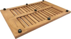 Asta SpaTeak Bathroom Floor Mat, Solid Teak Shower, Spa, Door Mat, Indoor