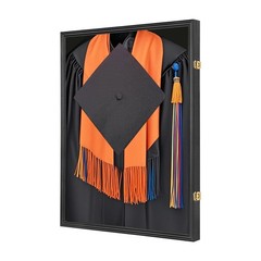Graduation Shadow Box Frame Display Case Gown Diploma Wall Mount Large