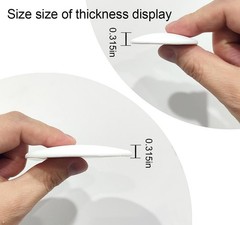 Door Stoppers (6 Pcs) Door Stops Wall Protector. 2″ White Silicone Door Bumpers