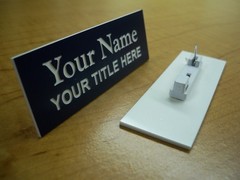Custom Engraved 1×3 inch Name Tag with Magnetic or Pin Clasp – Any Color!