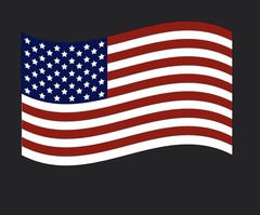 New 3” Wide X 2” Tall American Flag Sticker Cups Mugs Crafts Phones laptops USA