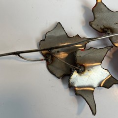 Fall Maple Leaves Wall Decor Signed Art Metallic Hand Welded Sculpture 2006 #312