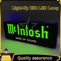 Light-Up USB LED Lamp Neon Sign 9 Inch McIntosh 3D Printed Light Box Audio Theme