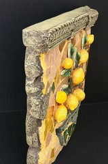 Vintage Italian Style Yellow Lemon Tree Hanging Wall Art Plaque 15″ x 15″