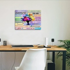 Motivational Wall Art Canvas 12×16 – Beautiful Tree Quotes for Office Decor