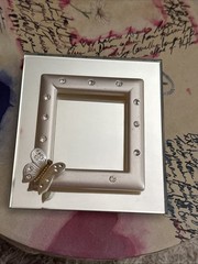 Mirror Frame Featuring Crystals & A Bejeweled Butterfly 4.5” Tall X 5” Long