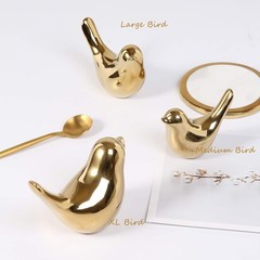 Modern Gold Small Bird Statues Chic Home Decor Figurines for Any Room