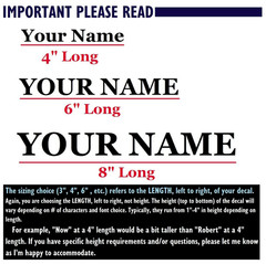 Custom Text Vinyl Decal Sticker Personalized Lettering ANY TEXT – ANY NAME {c25