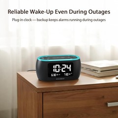 Digital Alarm Clock with Multi-Display and Night Light for Bedroom Convenience