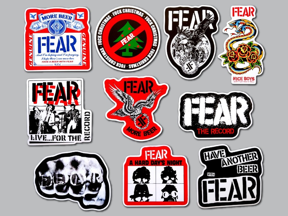 Fear Band Sticker Lot (10 Stickers) punk rock vinyl decals circle jerks germs oi
