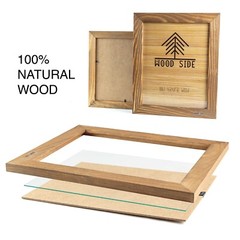 Rustic Wooden Picture Frames – Natural Solid Eco Wood – Wall/ Tabletop – Walnut