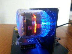 IN-4 NIXIE TUBES clock with blue backlight 4-tubes