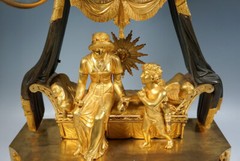 French Empire Ormolu Mantelpiece Clock Paris Pendule ‘Lit à Baldaquin’ c.1810