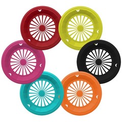 24x 6 Colors Heavy Duty Reusable Plastic Plate Holders Woven Plate Holder for…