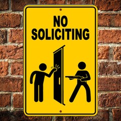 No Soliciting Sign Trespassers Will Be Shot Keep Out Do Not Enter Warning decal