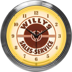 Neonetics 8JEEPW Jeep Willys Sales Service 15 Inches Neon Clock