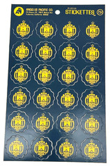 Vintage US Naval Academy Stickette Decal Sheet Unused Military College Crest