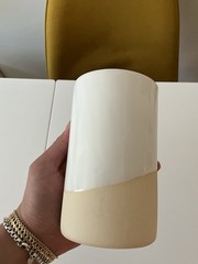 Pair Of Ceramic Pieces: 1 Handmade Bowl & 1 Vase (Appears handmade Also)