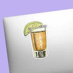Lime & Tequila Sticker – Mini Drink Decal for Water Bottle & Laptop