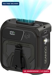 SEAINGO Portable Waist Fan Rechargeable – 10000mAh, 42 ft/s Max, 5 Speeds 16000R
